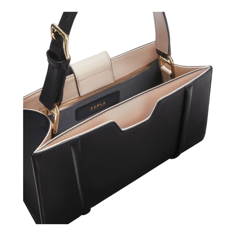 Furla Black Riva Tote M for Women | Best Price UAE